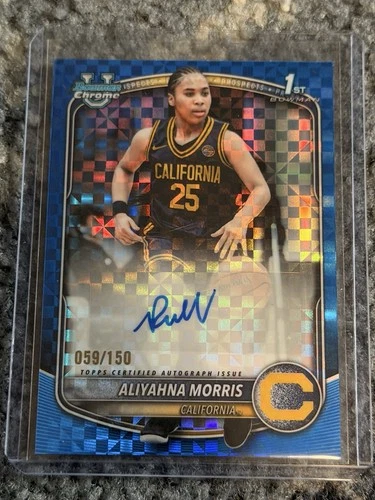 2025-26 Topps Bowman Basketball Aliyahna Morris California Auto /150 CPA-AO