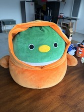 Squishmallows Kellytoy 8" Avery Duck In Pumpkin Hoodie 2023 Halloween