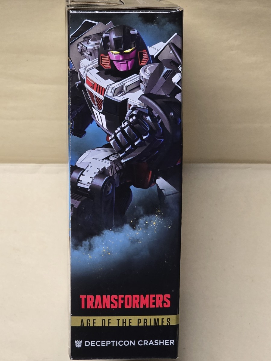 Transformers Age Of The Primes – Figurine Decepticon Crasher Classe Deluxe 14 Cm – Conversion 2-en-1 – Articulée