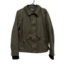 Surly Waxed Cotton Riding Jacket Men's M Medium Olive Green Wool Lined