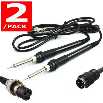 2X For HAKKO IND008 907 ESD 936 Soldering Station Iron Handle 5-Pin Hole 24V USA