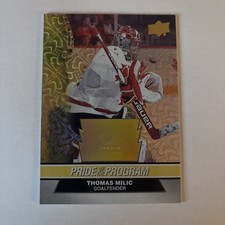 2023 Upper Deck Team Canada Juniors Gold Foilboard Parallel Thomas Milic 04/25
