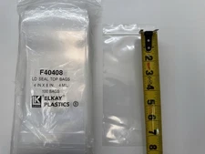 LD Reclosable Poly Bag Zipper Seal 4" X 8" 4 Mil Clear 990 Count Pack
