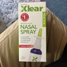 Xlear NASAL SPRAY 1.5oz natural saline Xylitol NIB 06/2027