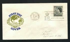 Canada #374, 1957 5¢ Royalty Van Dahl cachet FDC VF