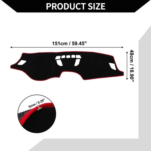 Dashboard Dash Cover Mat for BMW X2 (F39) 2018-2021 Sun Protector Pad Black Red - Picture 5 of 7