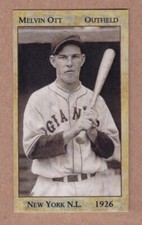 Top 10 Mel Ott Baseball Cards 15
