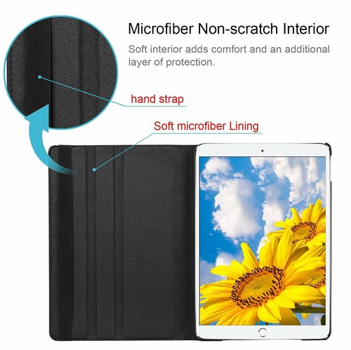 360 Rotate Leather Case Cover For Apple iPad 4 5 6 7 8 9 10 Gen Air 11 Mini Pro - Picture 4 of 21