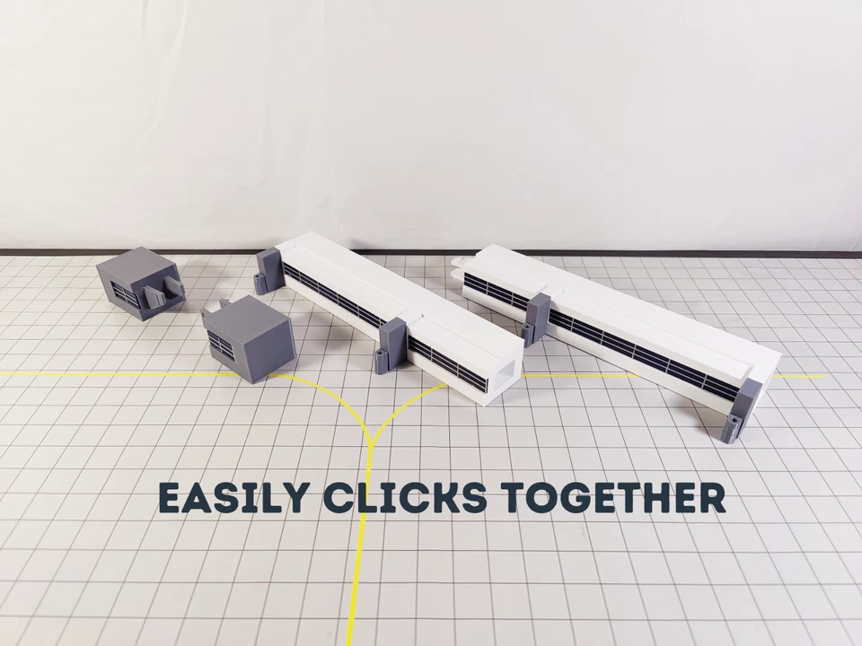 REGIONAL AIRPORT TERMINAL BUILDING + EXTENDING BRIDGES Model 1:400 Scale Diorama - Image 4 of 4