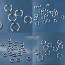 Solid Sterling Silver Split Jump Ring Connectors [Choose from 4mm to 11mm]