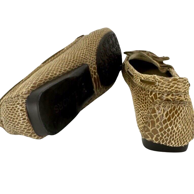 MICHAEL Michael Kors Brown Croc-Embossed Slip-On Shoes Jennings Crocodile Embossed Leather Loafer in CHOCOLATE  main image 3
