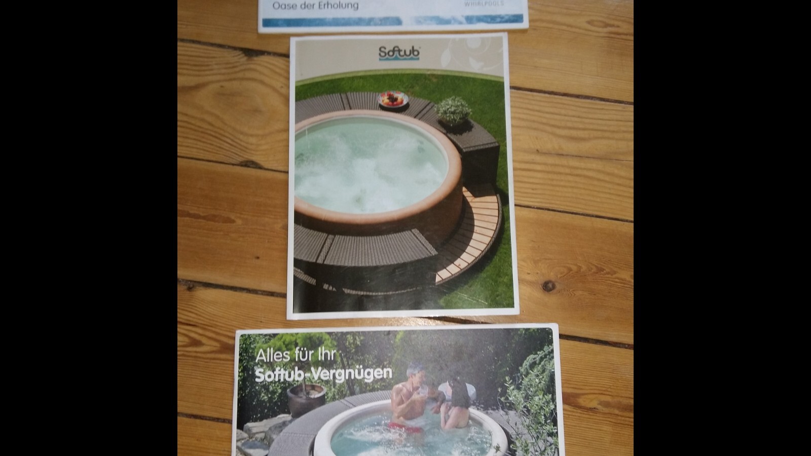 Whirlpool Softub 220 Legend mocca/pearl outdoor gebraucht mit Umrandung