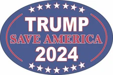 Trump 2024 Save America Again 4x6 Oval Magnet Republican Magnet Car Truck SUV 07
