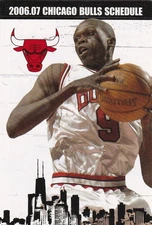 2006-07 CHICAGO BULLS BASKETBALL POCKET SCHEDULE - BUD LIGHT