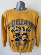 Vtg 90  s Michigan Wolverines Football Sweatshirt 1990 Big 10 Champs Fits Men S