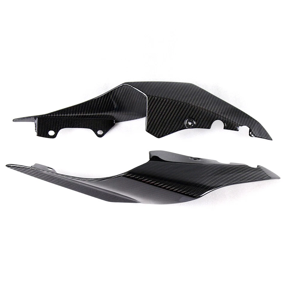 Carenado de cubierta del panel lateral del asiento trasero 100 % fibra de carbono real para 2015-2025 R1 R1M  Foto 2 de 4