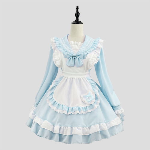 Hot Mens Plus Size Japanese Uniform Lolita Maid Dress Cosplay Costume Party - Picture 9 of 9