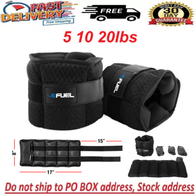 5 10 20lbs Adjustable Arm Leg Weights Wrist Ankle Exercise Gym Workout Training
