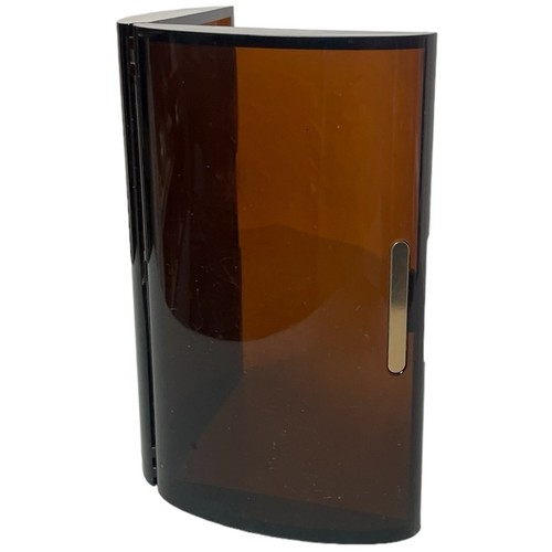 Vintage Mid Century Modern Women's Lucite Plastic Clutch Handbag Purse Brown - Picture 9 of 12