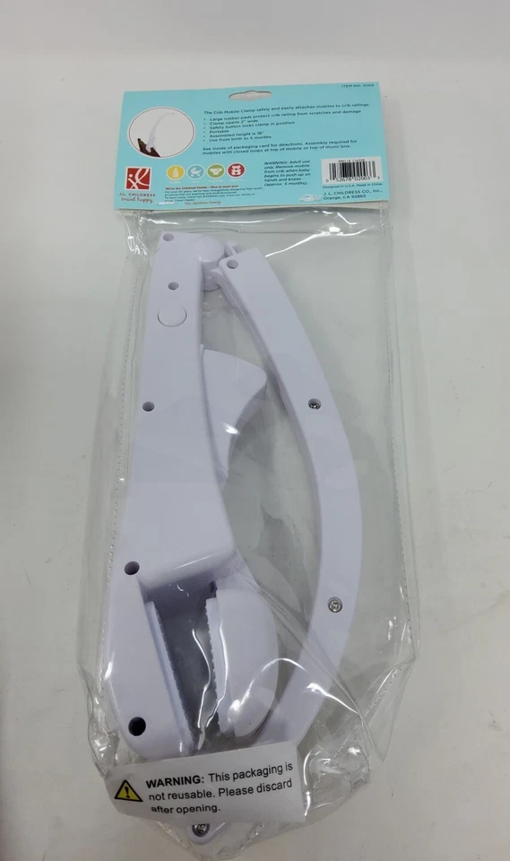J.L. Childress Crib Mobile Attachment Clamp 18 Inch, Easy Attachment with Rubber - Image 3 of 4