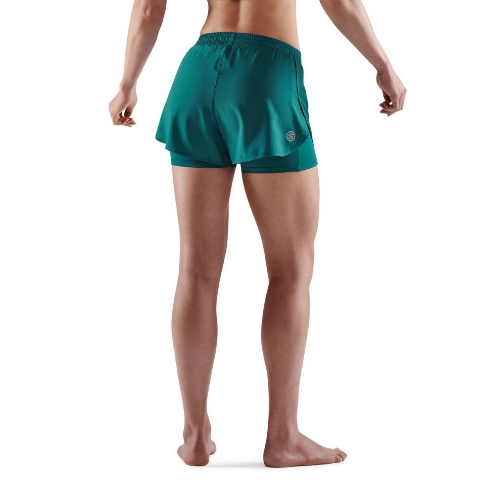 SKINS Compression Series-3 Women's Superpose Shorts Teal Small New with Tags - Image 2 of 4