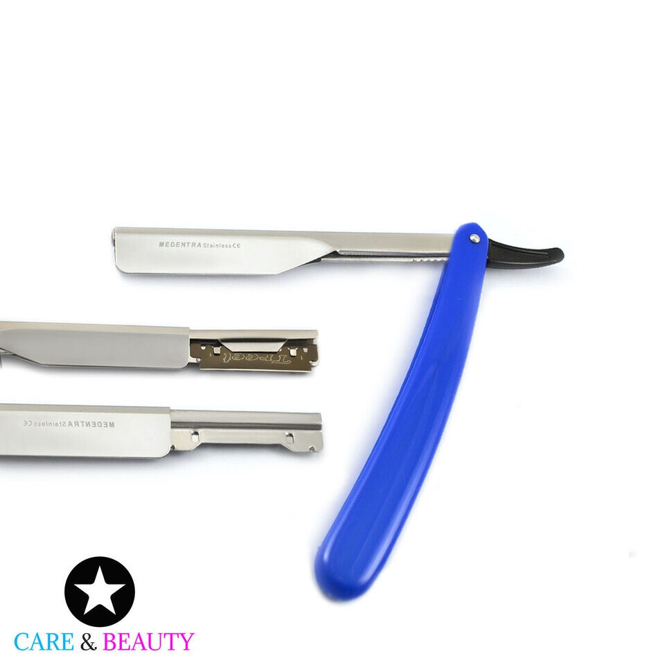 Barber Classic Barber Shop Straight Cut Throat Shaving Tool Blue Color