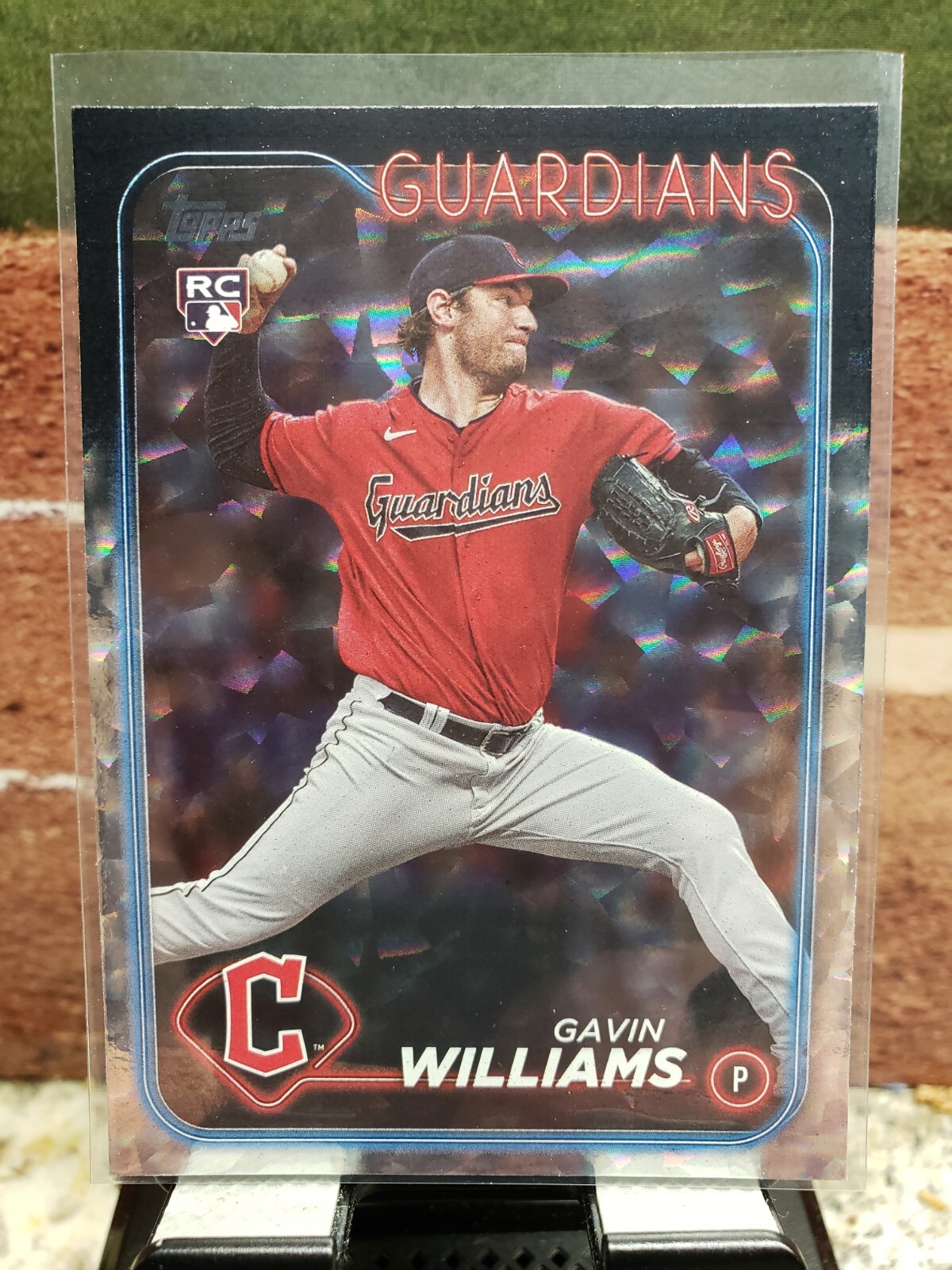 Gavin Williams 2024 Topps #242 Silver Crackle Foil Cleveland Guardians