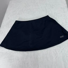 Speedo Womens Activewear A-Line Mini Skort Skirt Black Embordered Logo