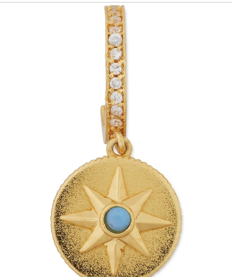 $58 Kate Spade мой медальон синий морской звезды HUGGIE обруч серьги JA110-2 - Изображение 2 из 3