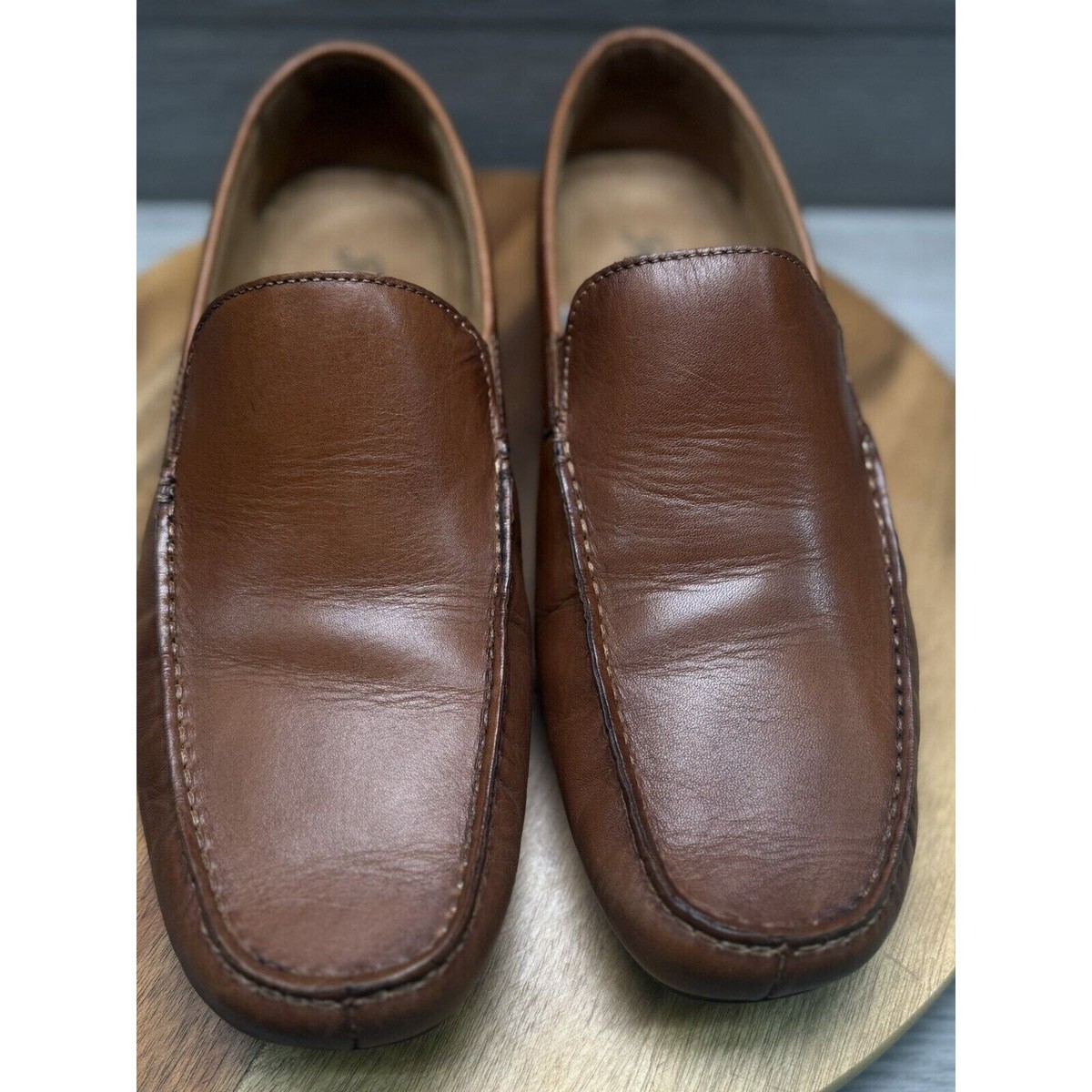 Florsheim Talladega Vent Slip-On Loafers Cognac Leather Men’s Size 7W Florsheim Talladega Venetian Loafer Cognac Brown Men 9 Wide  main image 4