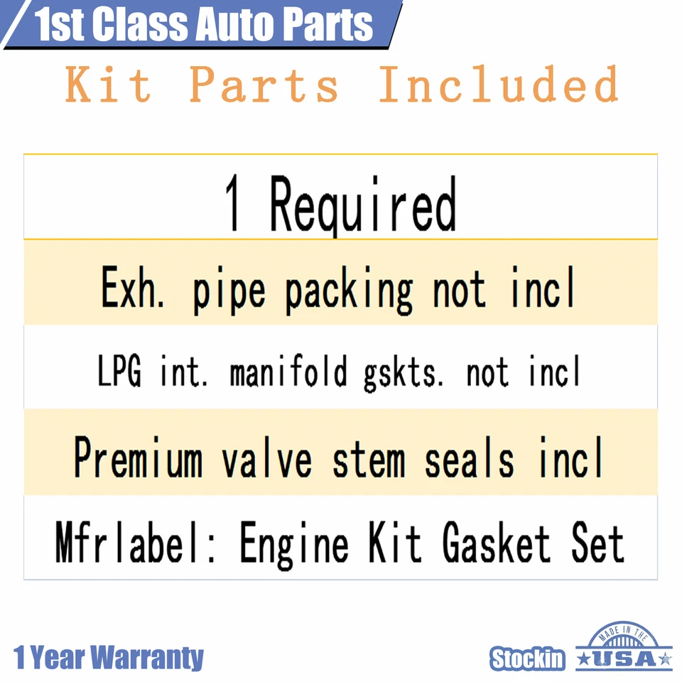 Full Complete Gasket Set For Chevy C30 K20 For GMC P1500 K3500 C15 454 427 V8 - Image 3 of 4