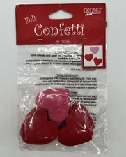 Crafty Hearts Valentine's Day Holiday Party Decoration Shaped Felt Confetti