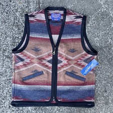 Vintage NWT Pendleton High Grade Western Wear Southwestern Made USA Aztec Vest S