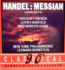1985 Handel Messiah Leonard Bernstein Cassette Tape F6 