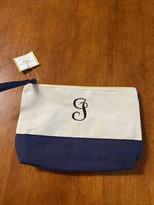 standard cosmetic pouch monogrammed J