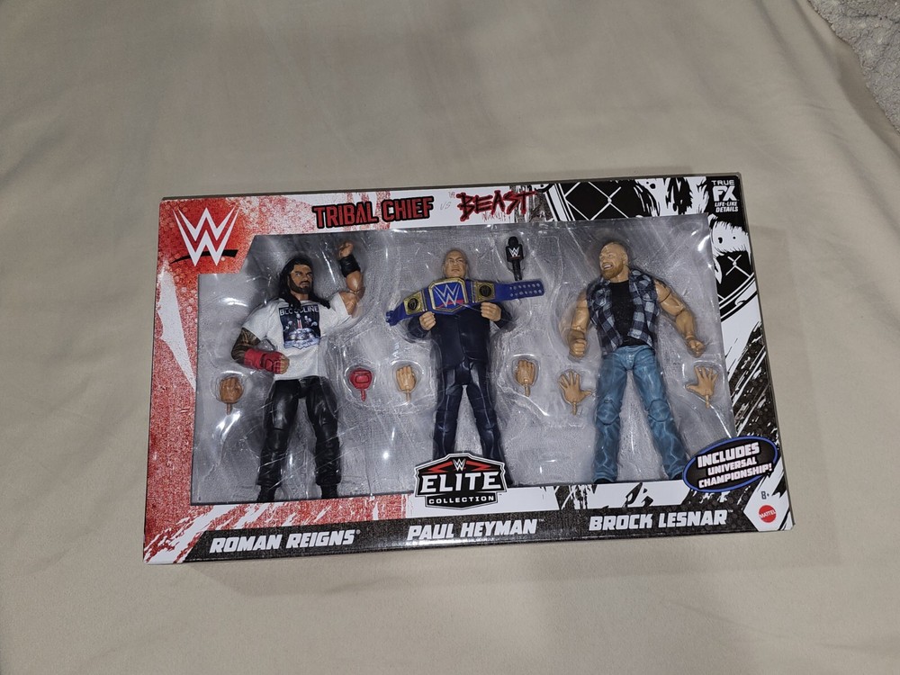 WWE Elite Collection TRIBAL CHIEF vs BEAST INCARNATE 3-Pack Exclusive Box Set
