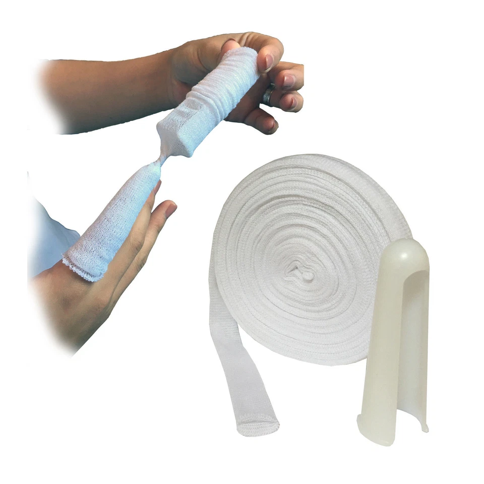 STEROPLAST STEROGAUZE TUBULAR FINGER WOUND DRESSING BANDAGE & APPLICATOR LARGE ADULT 2.5CM