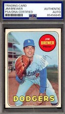 Jim Brewer PSA DNA Signed 1969 Topps Autograph
