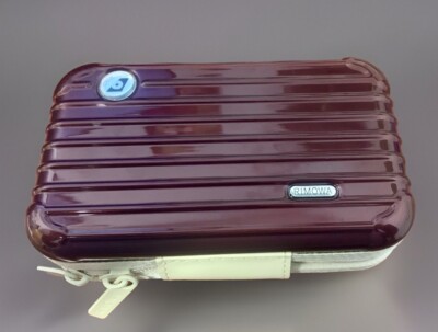 Rimowa First Class Amenity Toiletries Case Metallic Rootbeer Maroon Zippered