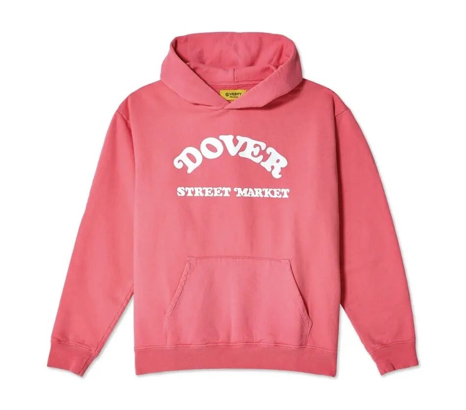 Verdy X Dover Street Market DSMLA Exclusive Pink Hoodie Size S and 
