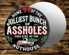 Metal  Round Sign Home of the jolliest bunch Wreaths Crafts & miniatures Project