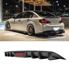 For Infiniti G35 G37 Sedan Carbon Rear Bumper Diffuser w/ LED Brake Tail Light