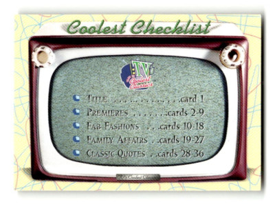 1998 TV's Coolest Classics Volume One Premium Trading Card #90 Checklist