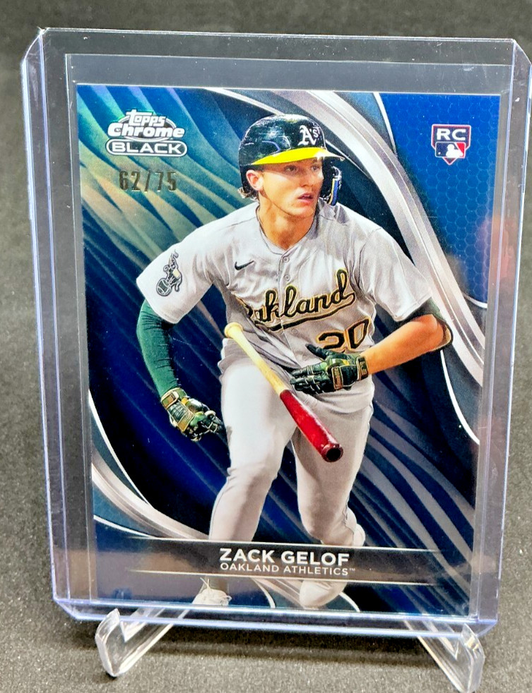 2024 Topps Chrome Black ZACK GELOF RC Blue Refractor 62/75 #40