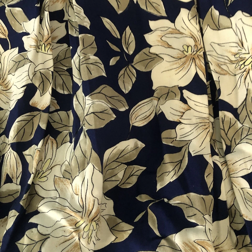 Falda Pendleton Country Sophisticates Plisada Hasta la Rodilla Azul Blanco Floral Talla 12 Foto 2 de 4