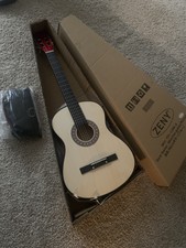 Zeny 38" Natural Acoustic Guitar For Starters Beginners With Guitar Bag, Strap,s