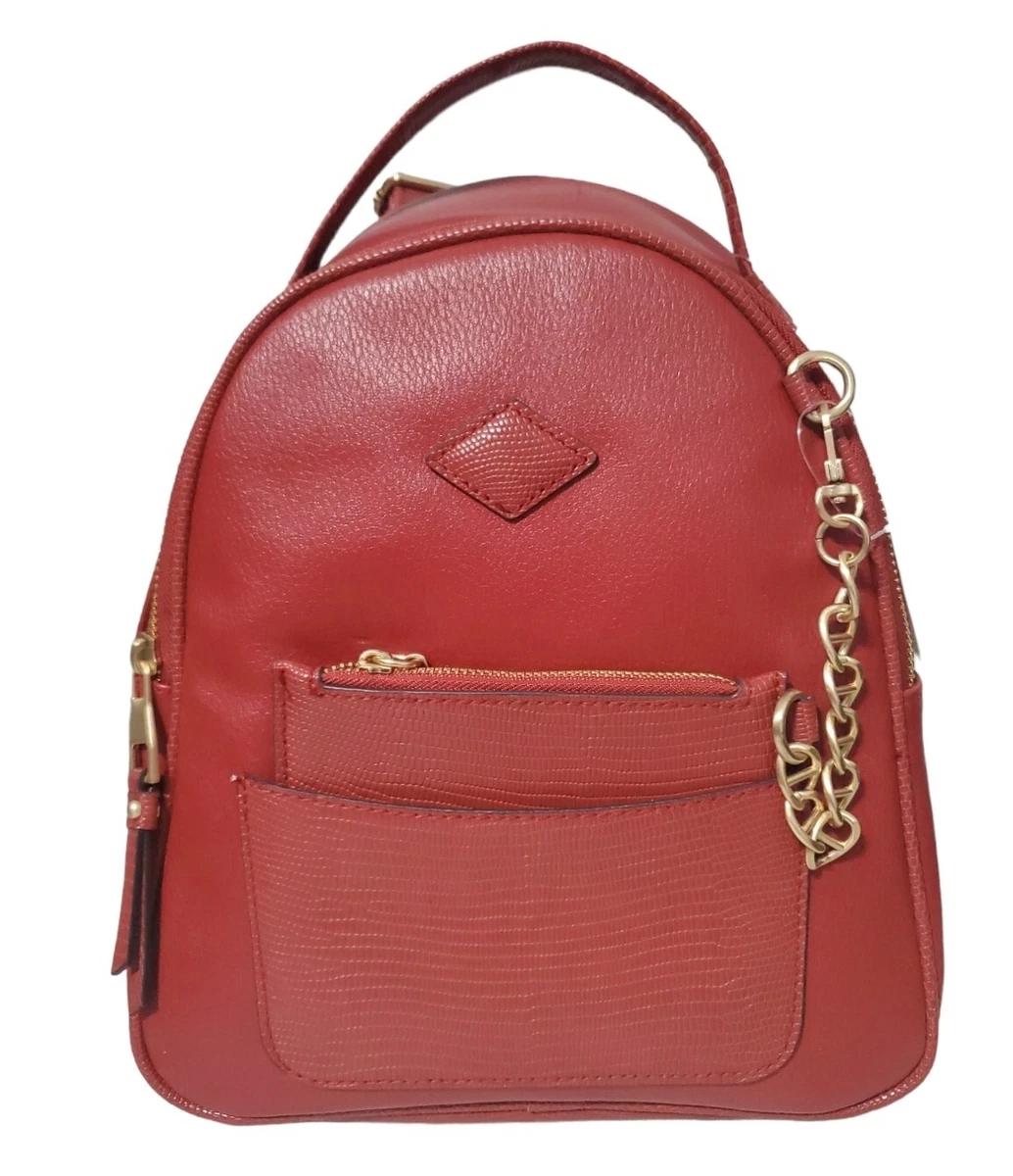 Time and Tru Mini Backpack with Detachable Coin Purse Red