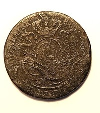 BELGIQUE 5 Centimes monogramme de Léopold Ier lion 1837