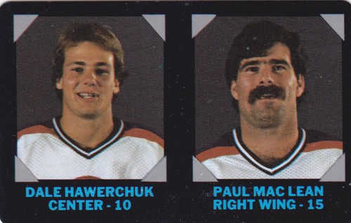 1985 7-11...HAWERCHUK / MacLEAN...CARD # 21...JETS...FREE COMBINED SHIPPING
