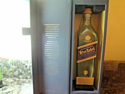 Johnnie Walker Blue Label Scotch Whiskey EMPTY Bottle 750 ml FREE SHIPPING !!!